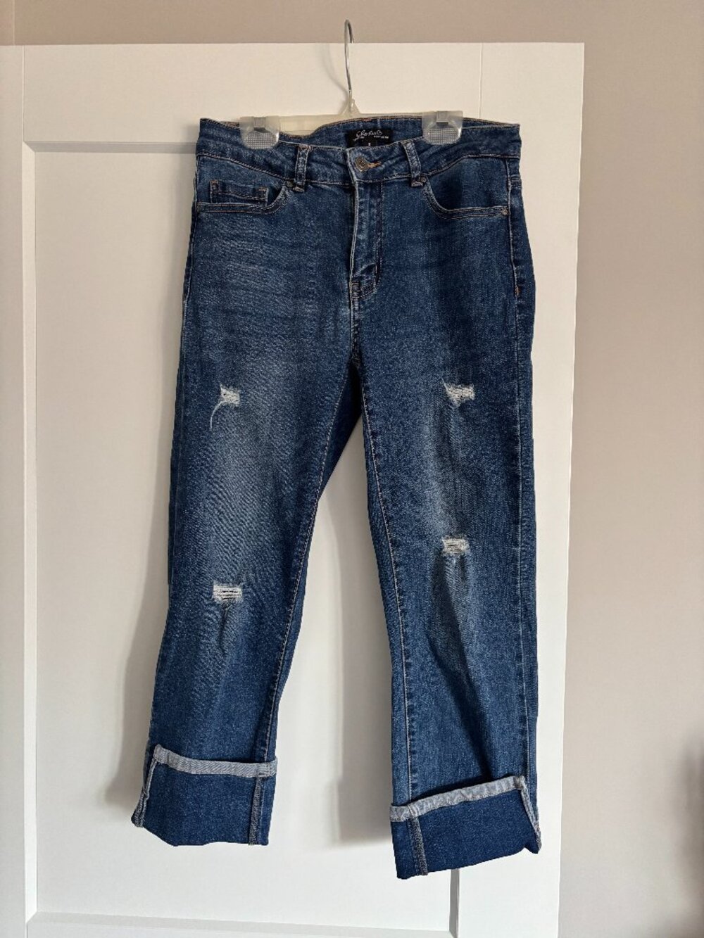 Charlie B Distressed Crop Jeans